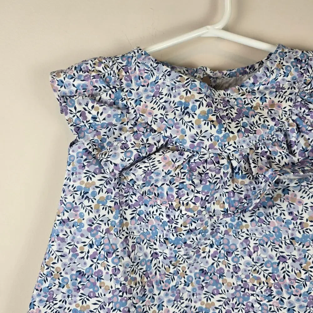 Handmade Liberty Dress 18/24m & Matching Bonnet Wiltshire Tana Lawn Fabric